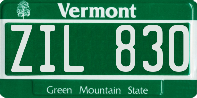 VT license plate ZIL830