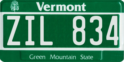 VT license plate ZIL834