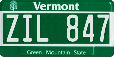 VT license plate ZIL847