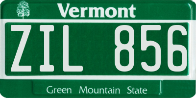 VT license plate ZIL856