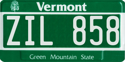 VT license plate ZIL858