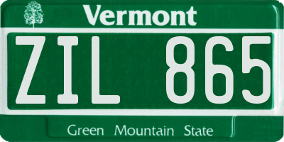 VT license plate ZIL865