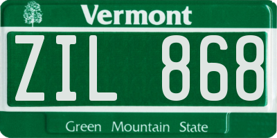 VT license plate ZIL868