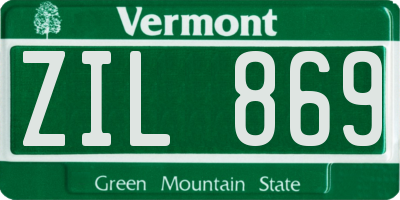 VT license plate ZIL869