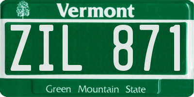 VT license plate ZIL871
