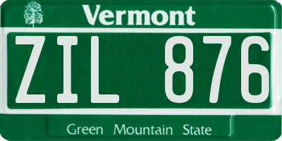 VT license plate ZIL876