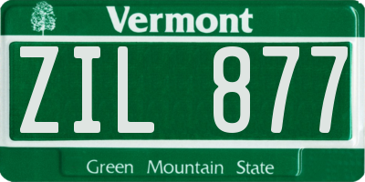 VT license plate ZIL877