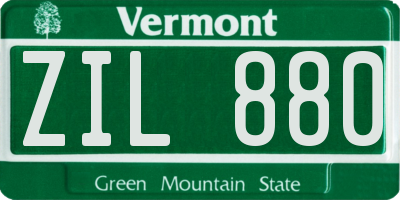 VT license plate ZIL880