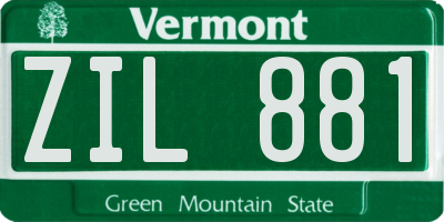 VT license plate ZIL881