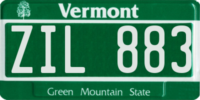 VT license plate ZIL883