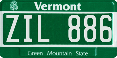VT license plate ZIL886