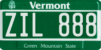 VT license plate ZIL888
