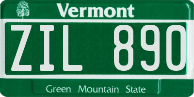 VT license plate ZIL890