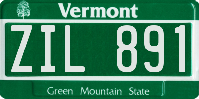 VT license plate ZIL891