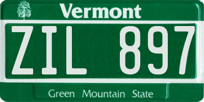 VT license plate ZIL897