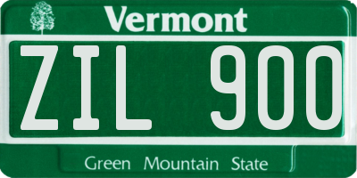 VT license plate ZIL900