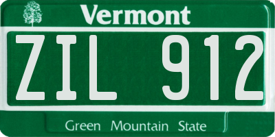 VT license plate ZIL912