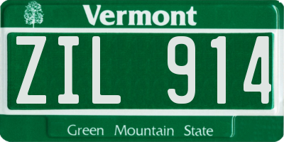 VT license plate ZIL914