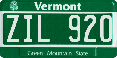VT license plate ZIL920