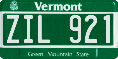 VT license plate ZIL921