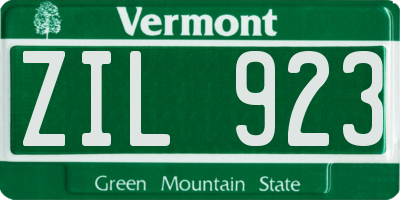 VT license plate ZIL923