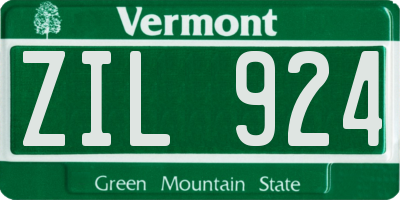 VT license plate ZIL924