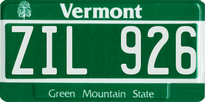 VT license plate ZIL926