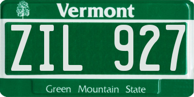 VT license plate ZIL927