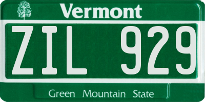 VT license plate ZIL929