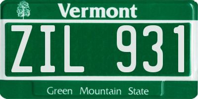 VT license plate ZIL931