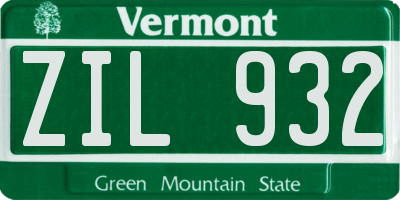 VT license plate ZIL932