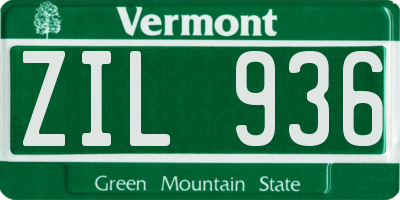 VT license plate ZIL936