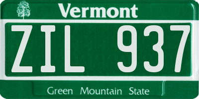 VT license plate ZIL937