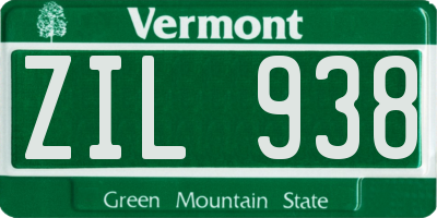 VT license plate ZIL938