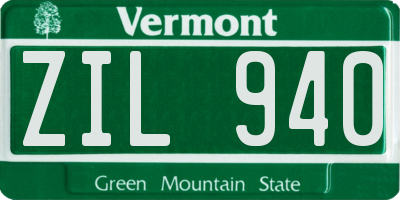 VT license plate ZIL940