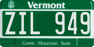 VT license plate ZIL949