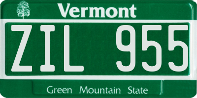 VT license plate ZIL955
