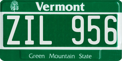 VT license plate ZIL956