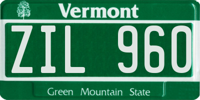 VT license plate ZIL960