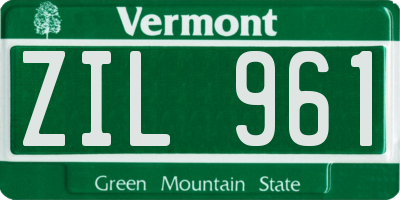 VT license plate ZIL961