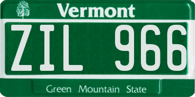 VT license plate ZIL966