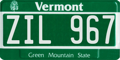 VT license plate ZIL967