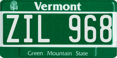VT license plate ZIL968