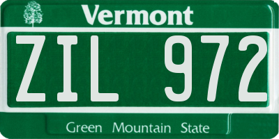VT license plate ZIL972