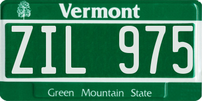 VT license plate ZIL975