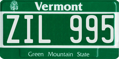 VT license plate ZIL995