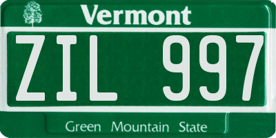 VT license plate ZIL997