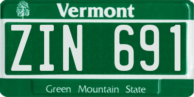 VT license plate ZIN691
