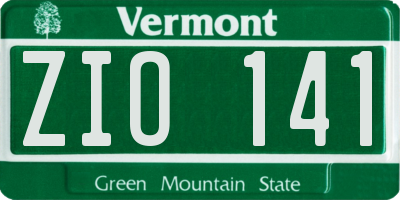 VT license plate ZIO141