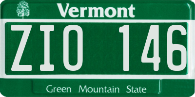 VT license plate ZIO146